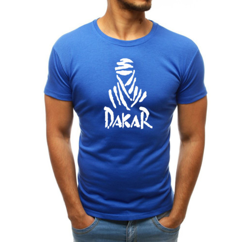 Šviesiai mėlyni vyriški marškinėliai Dakar-Vyriški marškinėliai su spauda-Užrašai vyrams