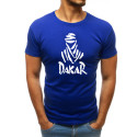 Mėlyni vyriški marškinėliai Dakar-Vyriški marškinėliai su spauda-Užrašai vyrams