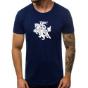 Tamsiai mėlyni vyriški marškinėliai VYTIS-Vyriški marškinėliai su spauda-Užrašai vyrams
