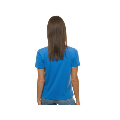 Moteriški mėlynos spalvos marškinėliai Nenervuok-Marškinėliai su spauda-Užrašai moterims
