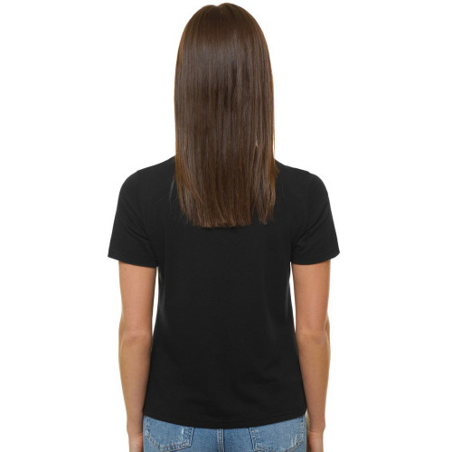 Moteriški juodos spalvos marškinėliai Zaraza-Marškinėliai su spauda-Užrašai moterims