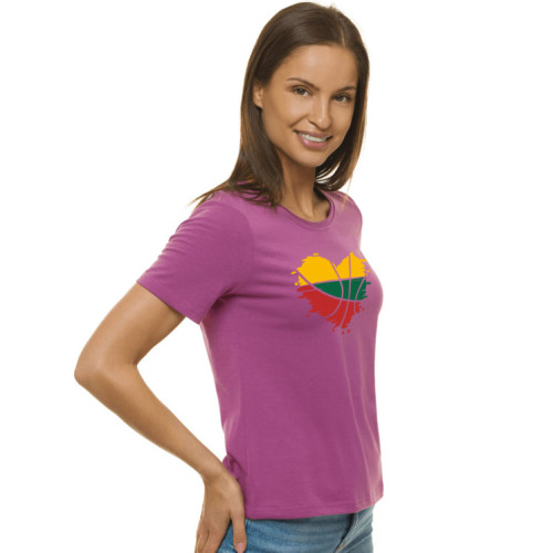 Moteriški alyviniai marškinėliai LTU-Marškinėliai su spauda-Užrašai moterims