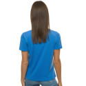 Moteriški mėlyni marškinėliai Heartbeat-Marškinėliai su spauda-Užrašai moterims