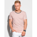 Rožinės spalvos vyriški marškinėliai Toledo-Vienspalviai marškinėliai-Marškinėliai