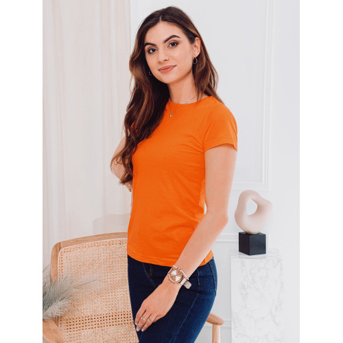 Moteriški oranžinės spalvos marškinėliai Nova-Vienspalviai marškinėliai-Marškinėliai