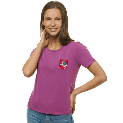 Moteriški violetiniai marškinėliai HERBAS-Marškinėliai su spauda-Užrašai moterims