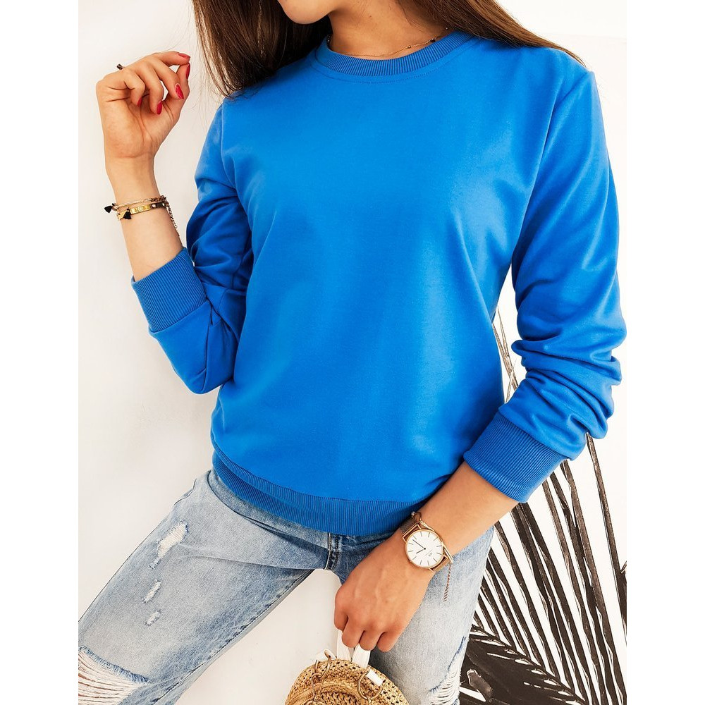 Moteriškas šviesiai mėlynas džemperis Spring-Džemperiai be gobtuvo-Džemperiai