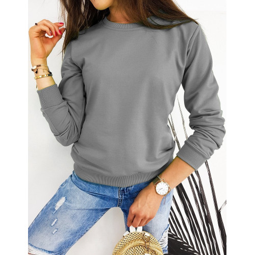 Moteriškas pilkas džemperis Spring-Džemperiai be gobtuvo-Džemperiai