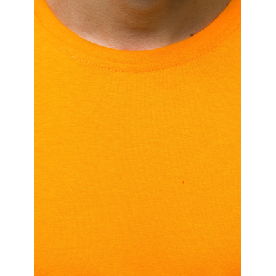 Vyriški marškinėliai šviesiai oranžinės spalvos Loget-Vyriški marškinėliai su spauda-Užrašai