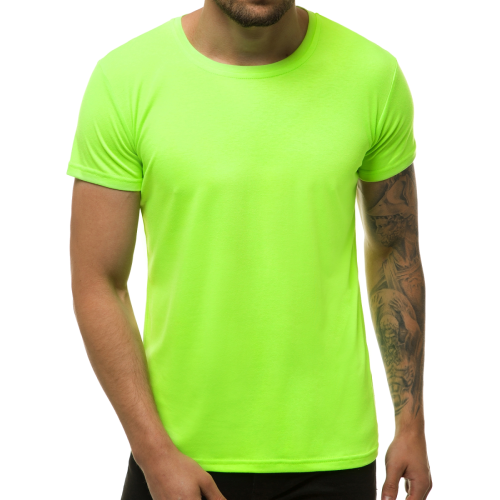 Vyriški marškinėliai ryškiai žalios spalvos Loget-Vyriški marškinėliai su spauda-Užrašai vyrams