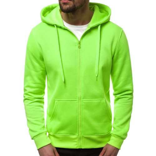 Vyriškas džemperis - neoninė žalia Lore-Džemperiai su gobtuvu-Vyriški džemperiai| Džemperiai
