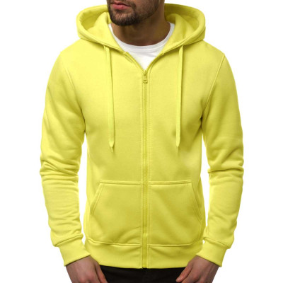 Vyriškas džemperis - neoninė geltona Lore-Džemperiai su gobtuvu-Vyriški džemperiai| Džemperiai