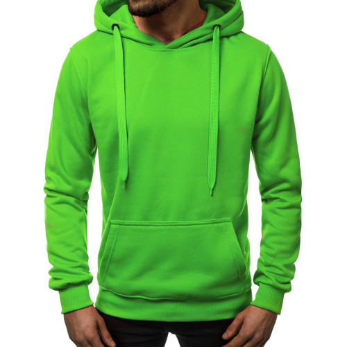 Vyriškas šviesiai žalios spalvos džemperis Evid-Džemperiai su gobtuvu-Vyriški džemperiai|