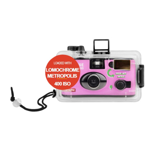Lomography Simple Use Camera with Underwater Case - Purple-Juostiniai