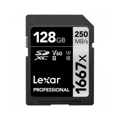 LEXAR PROFESSIONAL SDHC / SDXC 1667X UHS-II 128GB-SDHC kortelės-Skaitmeninės laikmenos