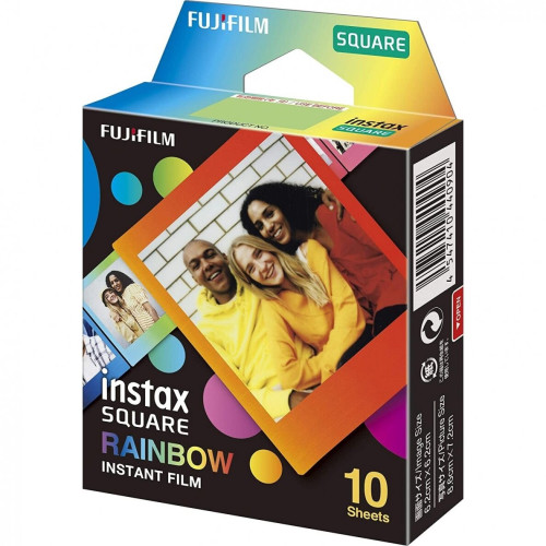 Fujifilm Instax Square 1x10 Rainbow-Fotoplokštelės momentiniams fotoaparatams-Tradicinė ir