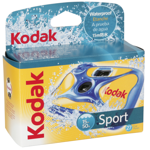 Vienkartinis fotoaparatas Kodak Fun Aquatic (Kodak Sport camera)-Juostiniai
