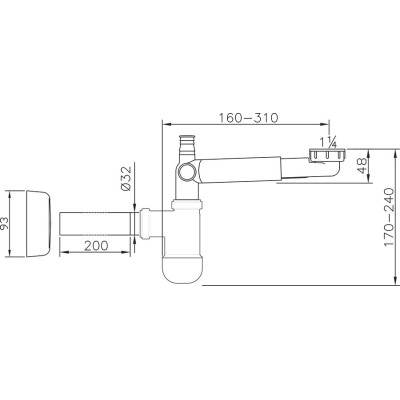Baldinis praustuvo sifonas Ravak X01612-Praustuvai padedami, pakabinami-Praustuvai