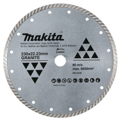 Deimantinis diskas betonui MAKITA Turbo 230mm A-84084-Deimantiniai diskai-Pjovimo diskai