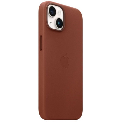 Dėklas iPhone 14 Leather Case with MagSafe - Umber-Dėklai-Mobiliųjų telefonų priedai