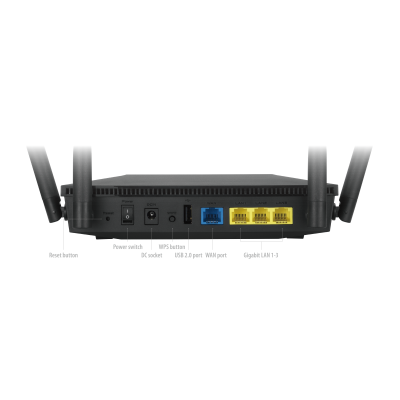 Maršrutizatorius Asus Wi-Fi 6 Wireless Dual Band Gigabit Router RT-AX1800U-Laidinė