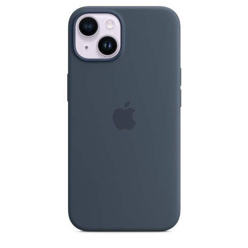Dėklas iPhone 14 Silicone Case with MagSafe - Storm Blue-Dėklai-Mobiliųjų telefonų priedai