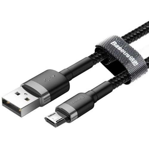 Kabelis USB2.0 A kištukas - micro USB kištukas 2.0m QC3.0 su nailoniniu šarvu Cafule