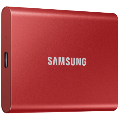 Išorinis SSD MU-PC500R/WW Samsung SSD T7 500GB external USB 3.2 Gen 2 metallic Red-Išoriniai