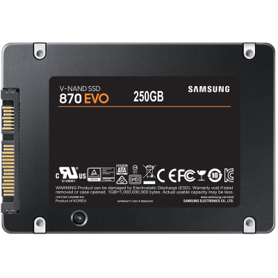Vidinis SSD MZ-77E250B/EU Samsung SSD 870 EVO SATA III 2.5 inch 250 GB-Standieji