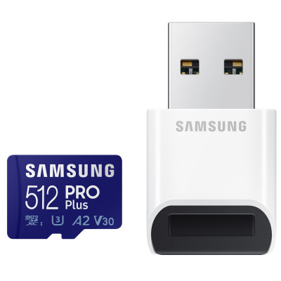 Atminties kortelė Samsung MB-MD512KB/WW MicroSDXC Memory Card Samsung PRO PLUS 512GB With card