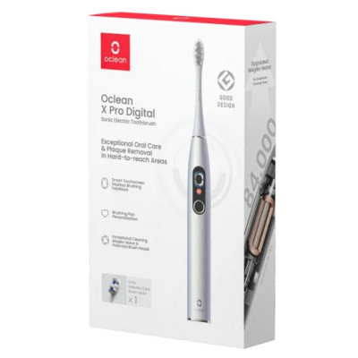 DANTŲ ŠEPETĖLIS Oclean Electric Toothbrush X Pro Digital Silver-Dantų šepetėliai-Dantų