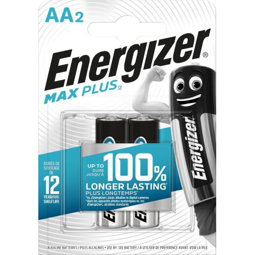 Elementai ENERGIZER Max Plus LR6 AA BL2 šarm. Baterija-Elementai, baterijos-Smulki elektronika