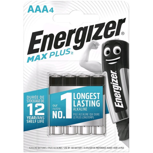 Elementai ENERGIZER Max Plus LR03 AAA BL4 šarm. Baterija-Elementai, baterijos-Smulki