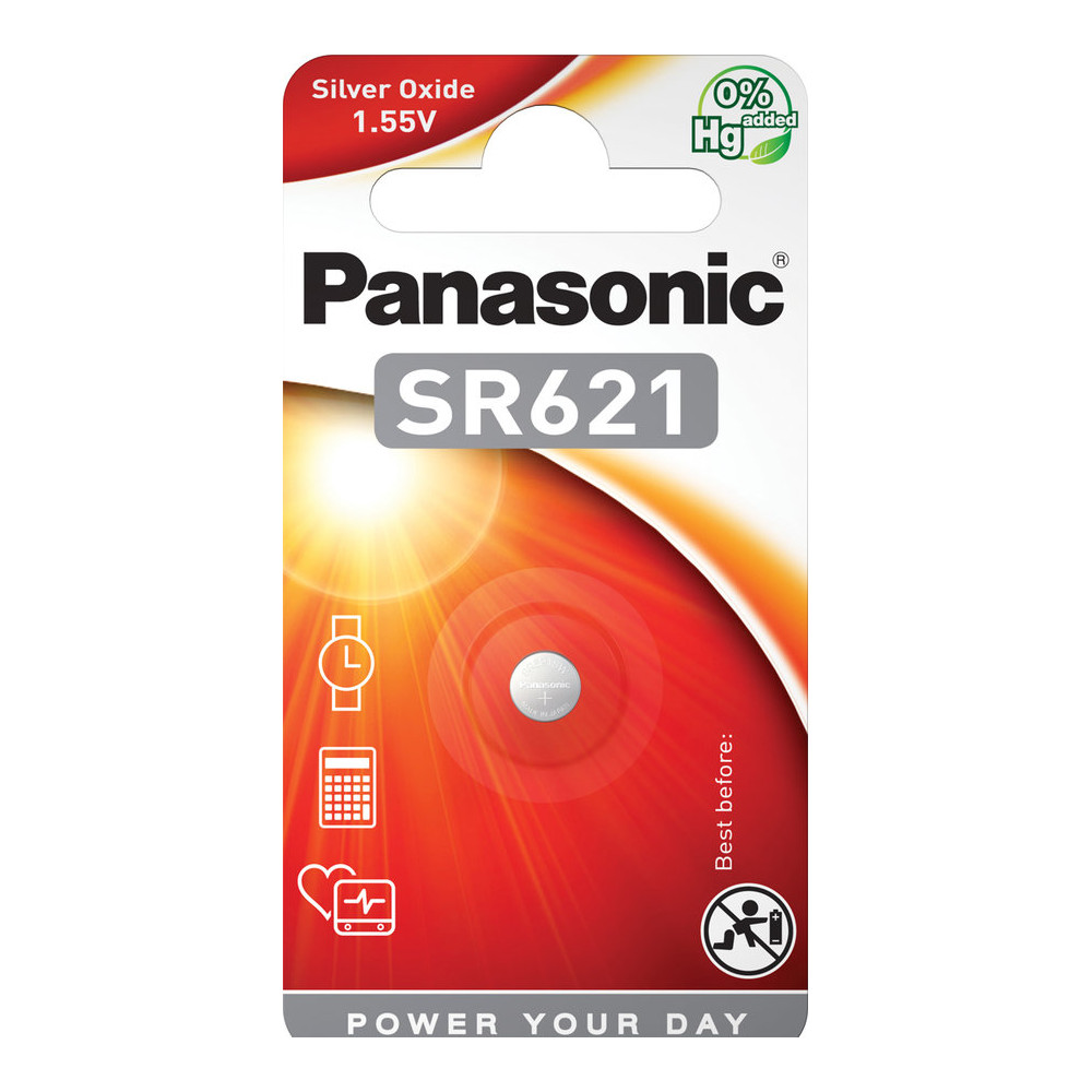 Baterija Panasonic SR-621 (364, SR60, AG1) - BP1-Elementai, baterijos-Smulki elektronika