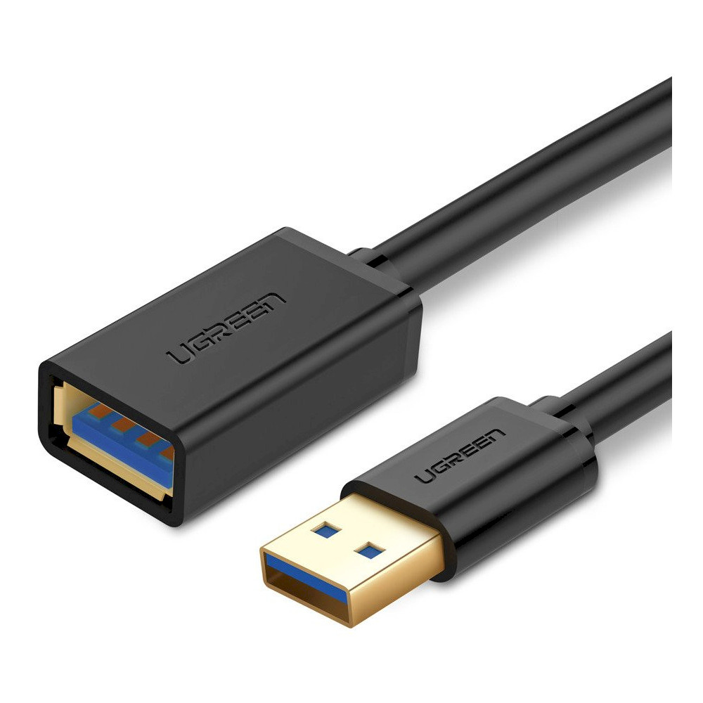 Kabelis ilgiklis USB3.0 A kištukas - lizdas 1.5m juodas US129 UGREEN-Laidai, kabeliai