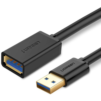 Kabelis ilgiklis USB3.0 A kištukas - lizdas 1.5m juodas US129 UGREEN-Laidai, kabeliai