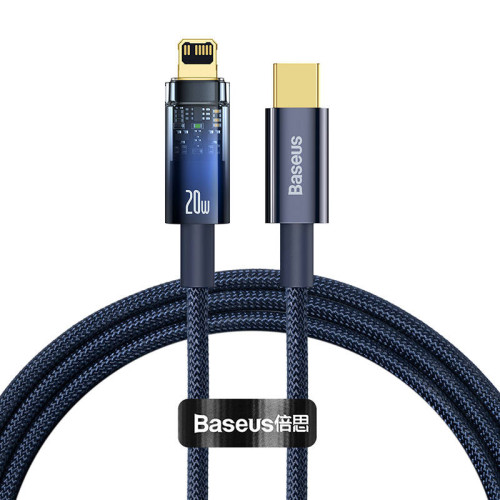 Baseus Explorer,USB-C to Lightning Cable, 20W, 1m (Blue) Telefonai ir laikrodžiai