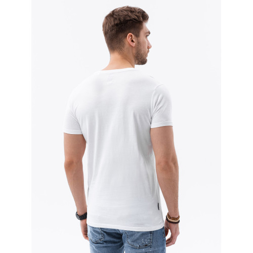 Balti marškinėliai Gomer-Vienspalviai marškinėliai-Marškinėliai
