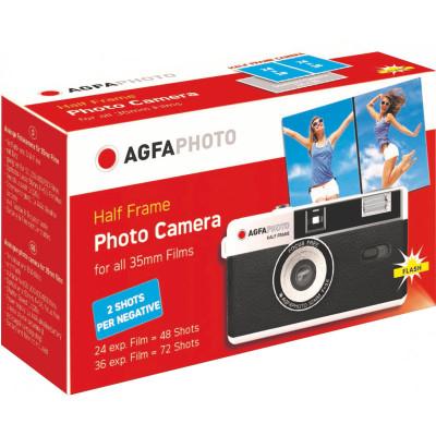 AGFAPHOTO HALF FRAME PHOTO CAMERA 35MM BLACK-Juostiniai fotoaparatai-Fotoaparatai ir jų priedai