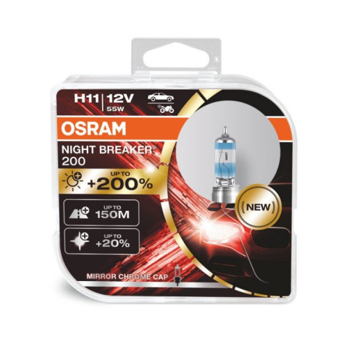 Osram lemputės Night Breaker H11 +200% | NEXT-OSRAM-Halogeninės lemputės