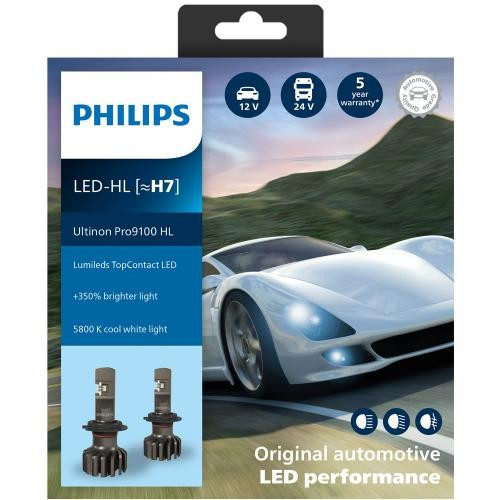 LED lemputės H7 12/24V Philips Ultinon Pro9100 HL-LED komplektai-Apšvietimas