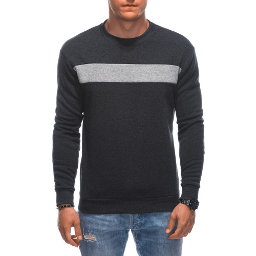 Džemperis tamsiai pilkas Madar-Džemperiai be gobtuvo-Vyriški džemperiai| Džemperiai