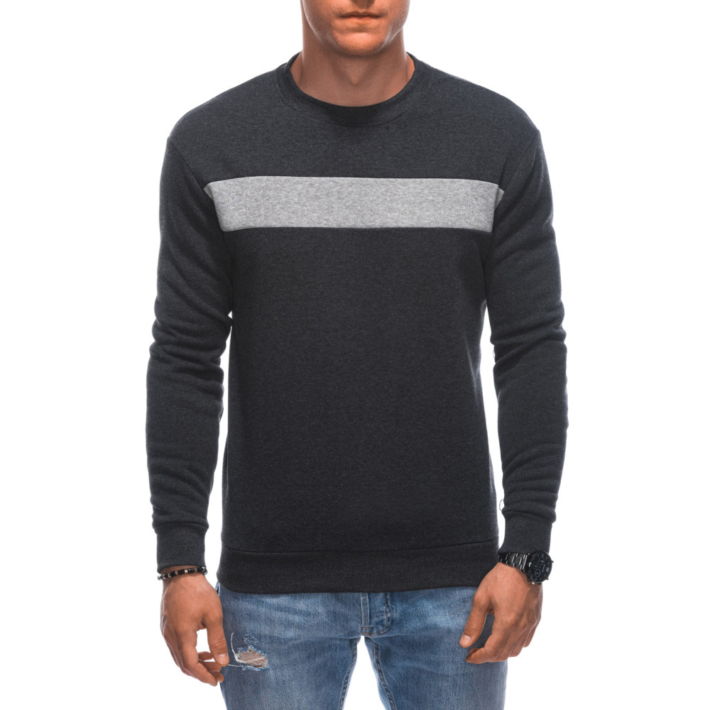 Džemperis tamsiai pilkas Madar-Džemperiai be gobtuvo-Vyriški džemperiai| Džemperiai