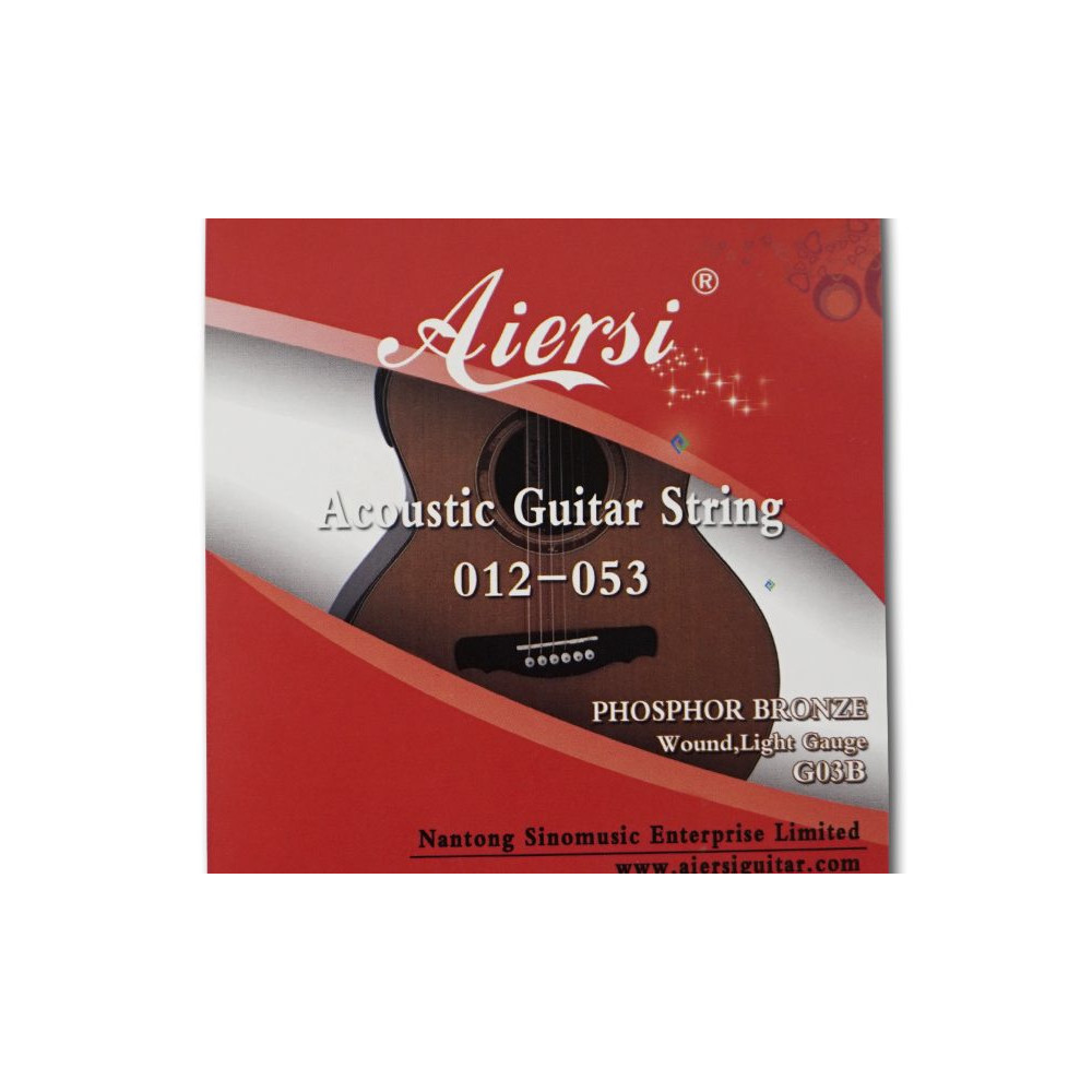 Stygų komplektas akustinei gitarai Aiersi G03B (phosphor bronze light)-Styginiai-Muzikos