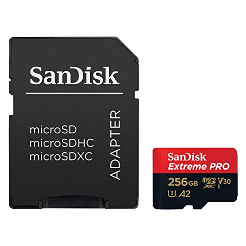 Atminties kortelė SANDISK Extreme PRO 256GB microSDXC-Atminties kortelės-Skaitmeninės laikmenos