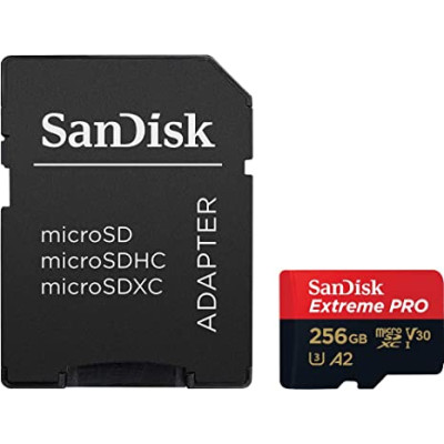 Atminties kortelė SANDISK Extreme PRO 256GB microSDXC-Atminties kortelės-Skaitmeninės laikmenos