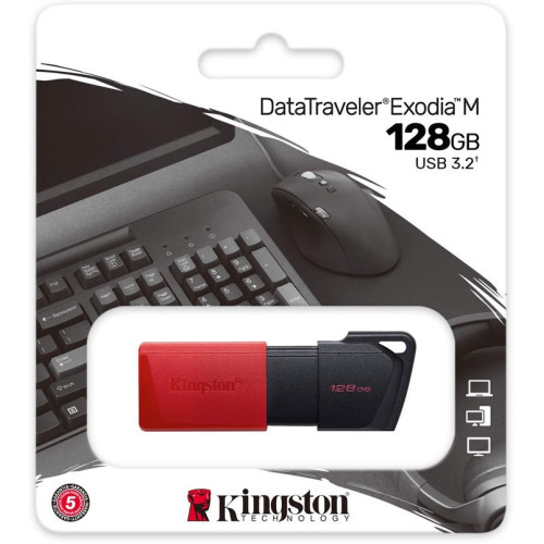 USB atmintukas Kingston USB Flash Drive DataTraveler Exodia 128 GB, USB 3.2 Gen 1