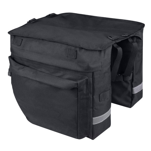 Dviračio krepšys ant bagažinės Force NOEM BUD, 2x18l (juodas)-Krepšiai ant bagažinės-Krepšiai