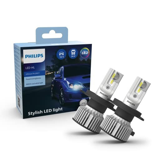 LED lemputės H7 Philips Ultinon Pro3021 12V-24V-Lemputės 24V-Sunkvežimiams