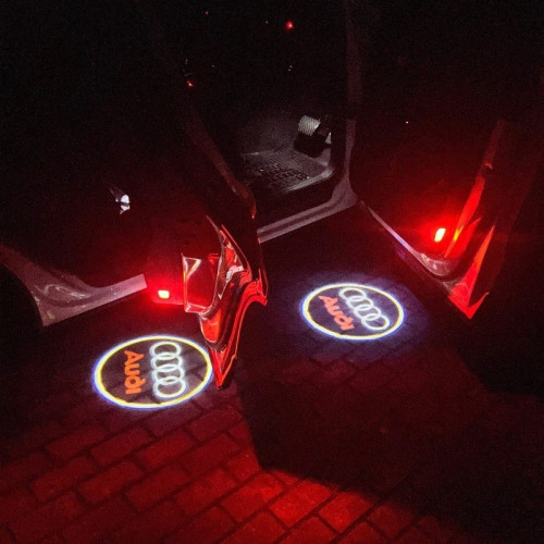 Durelių apšvietimas su AUDI logotipu M10101-LED salono apšvietimas-Apšvietimas